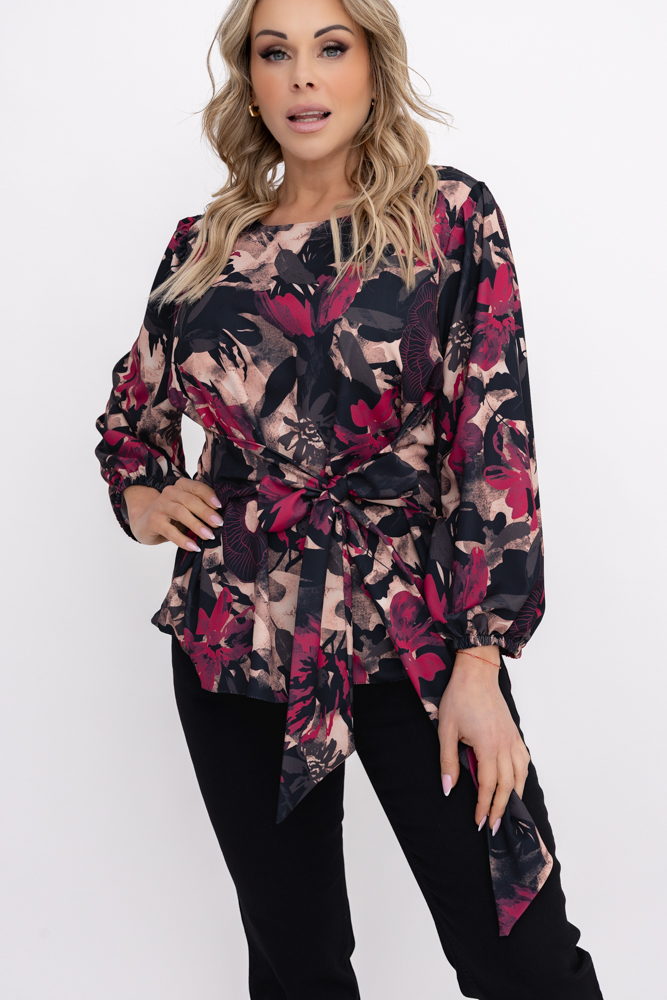 Blusa de chocolate con lazos