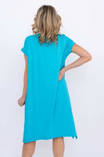 Niebieska Sukienka LUKRIZO