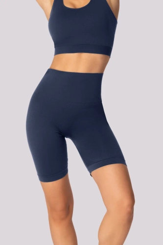 Pantaloni scurți biker albastru marin