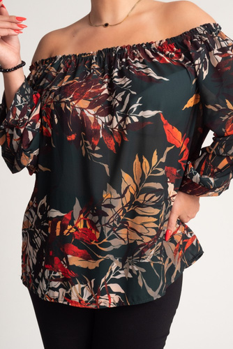 NENSI blouse with ruffled sleeves Pattern 2