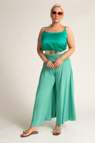 Pistachio Pants with wide legs QUENTO