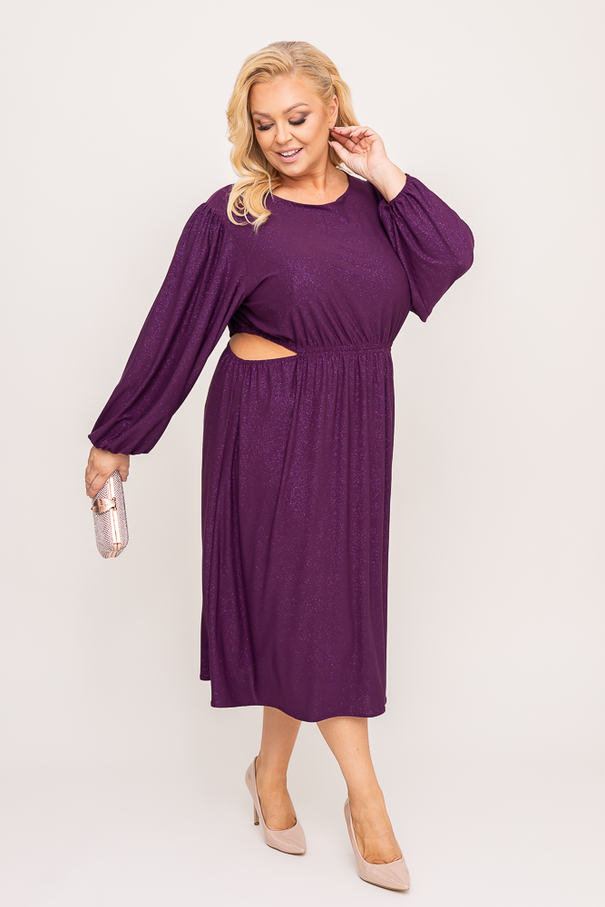 Lila Brokatkleid