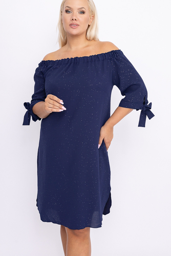 Navy blue Brocade Dress