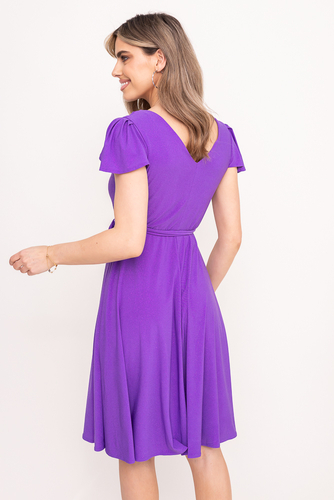 Robe en brocart violet