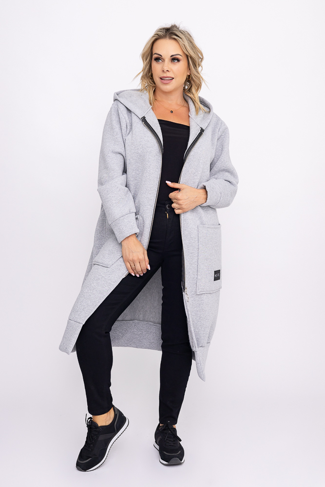 Szara Bluza ocieplana