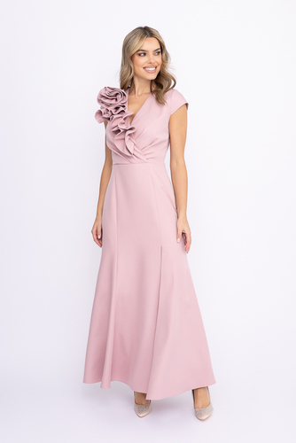  Vestido Glitter rosa empolvado