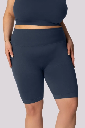 Pantaloni scurți biker albastru marin