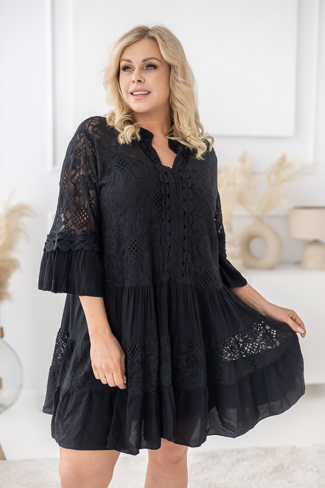 Vestido bordado negro