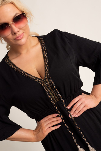 Black Cut-Off Dress AMORENA