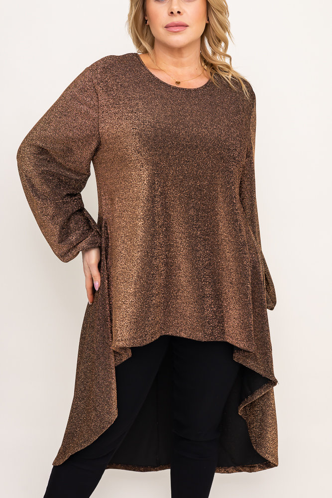 Złota Tunika błyszcząca LEKUZI