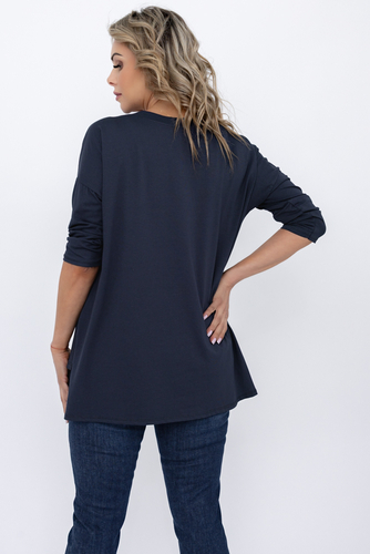 Navy Blue Blouse