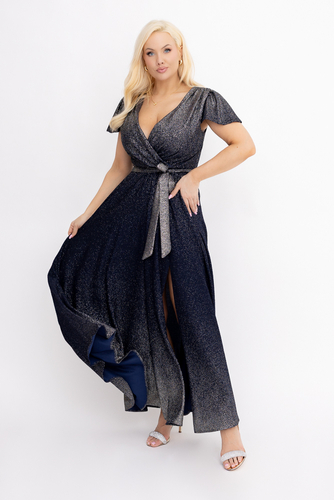 Vestido brocado aciano