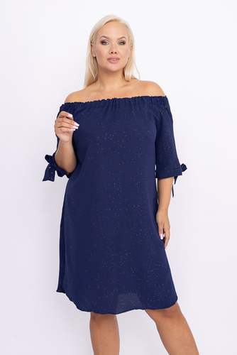 Navy blue Brocade Dress
