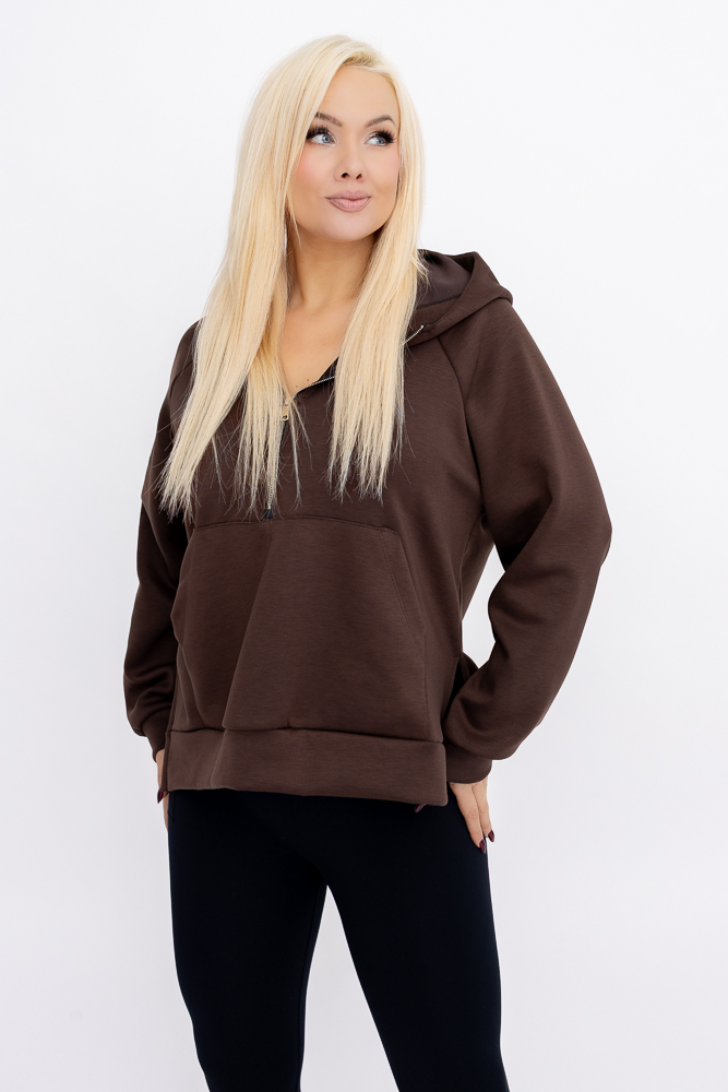 Czekoladowa Bluza z kapturem