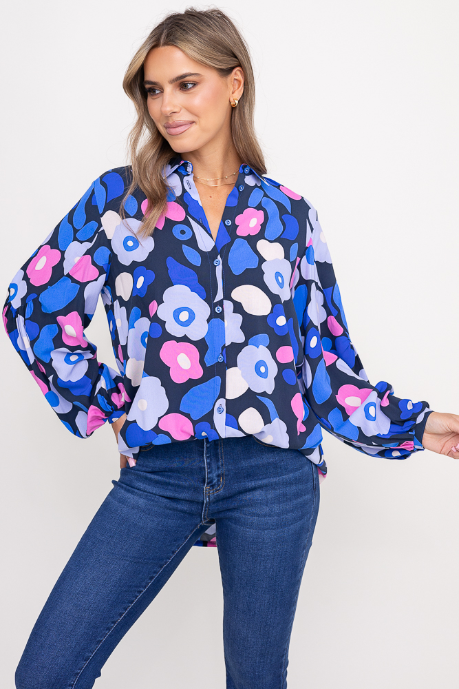 Shirt with buffeted sleeves 