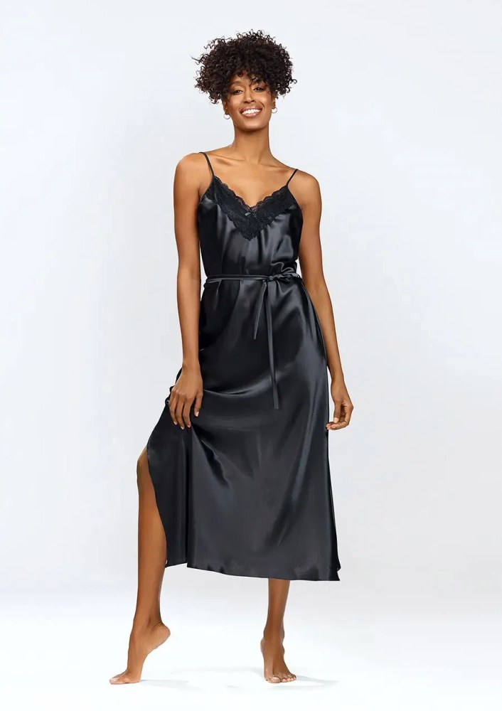 Black Satin Petticoat