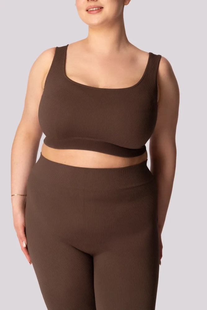 Coffee Striped Top