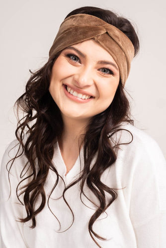 Hnědý velurový pásek