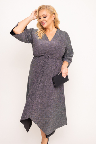 Robe à paillettes argentées