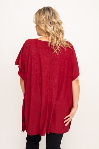 Blusa brocada granate