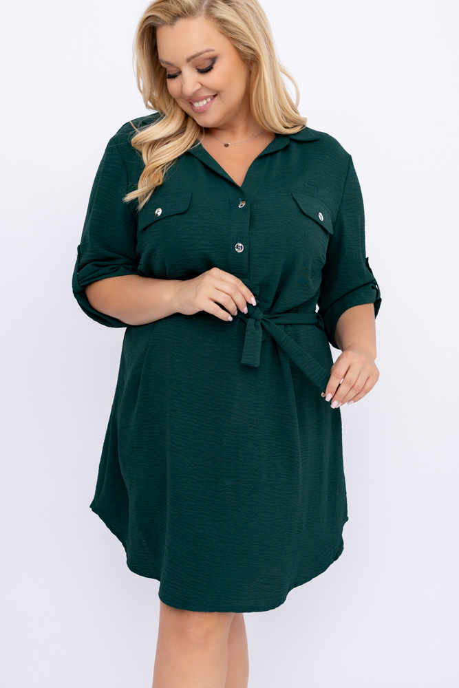 Vestido verde botella