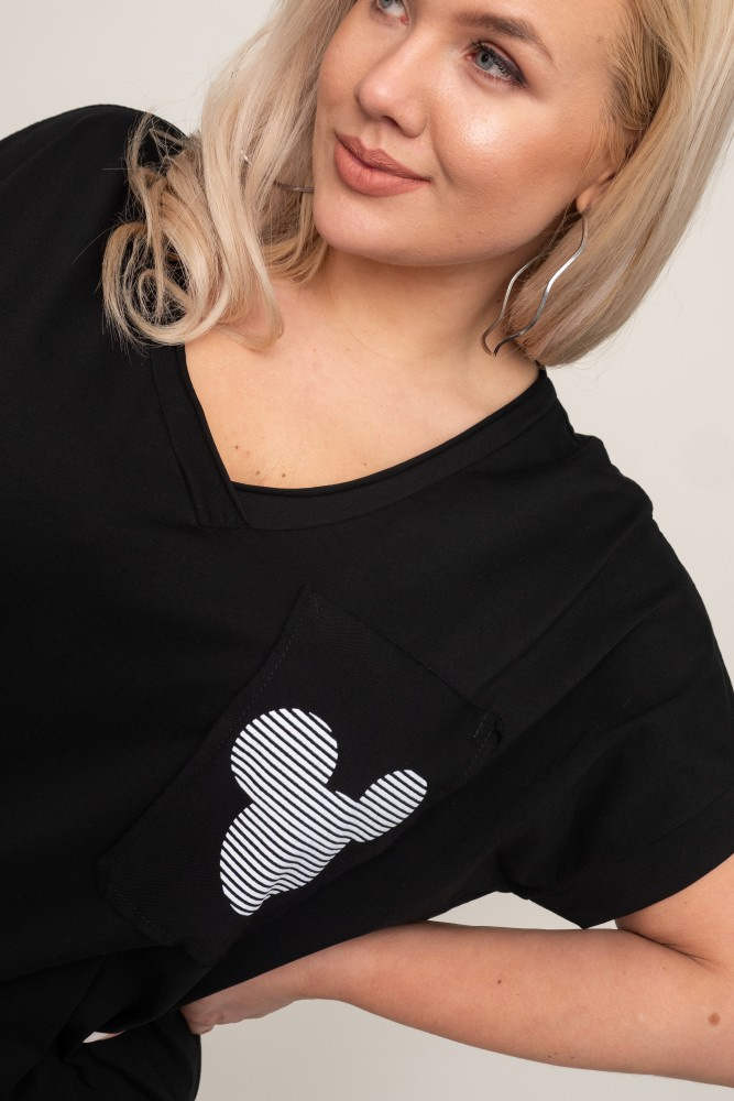  Black MINSI Blouse