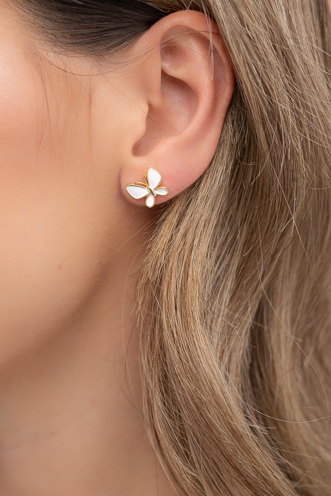 Pendientes de plata dorada