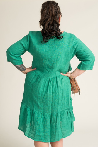Green GAFFE Linen Dress