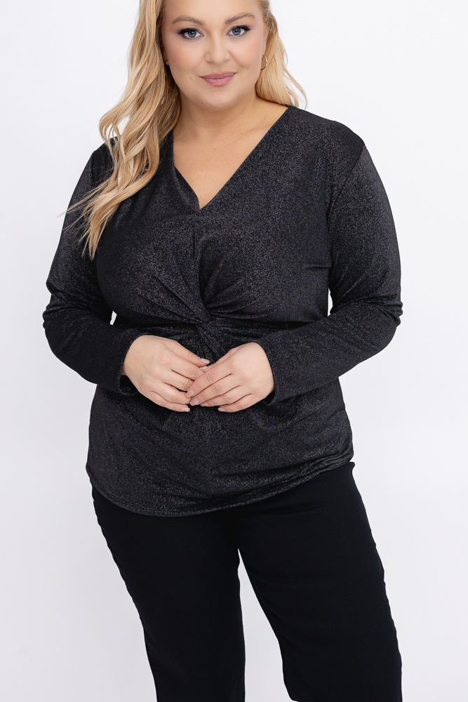 Grafitowa Bluzka błyszcząca