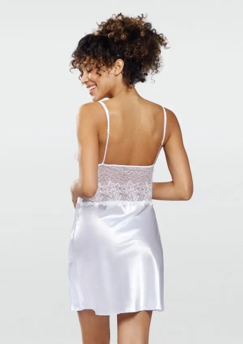 Slip en satin blanc