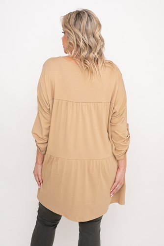 Light Brown Asymmetrical Tunic