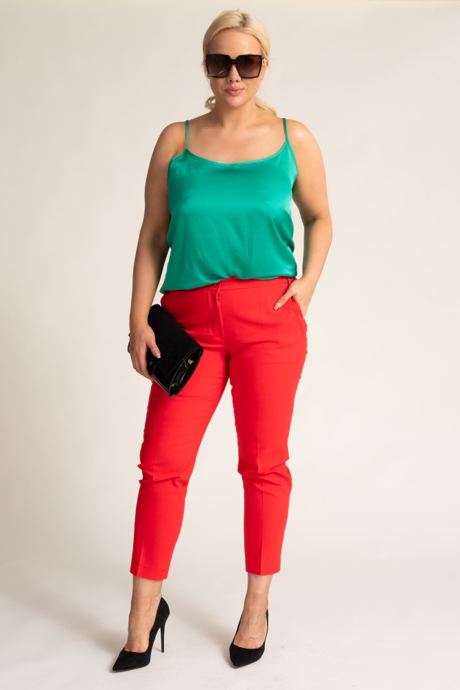 Red TIGMO Cigarette Pants