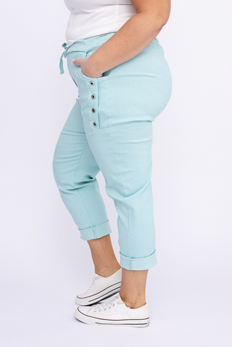 Miętowe Spodnie SENDI