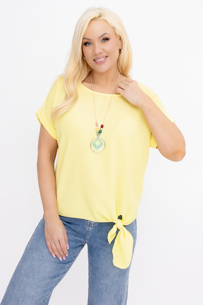 Blue Blouse with Pendant FAIRY