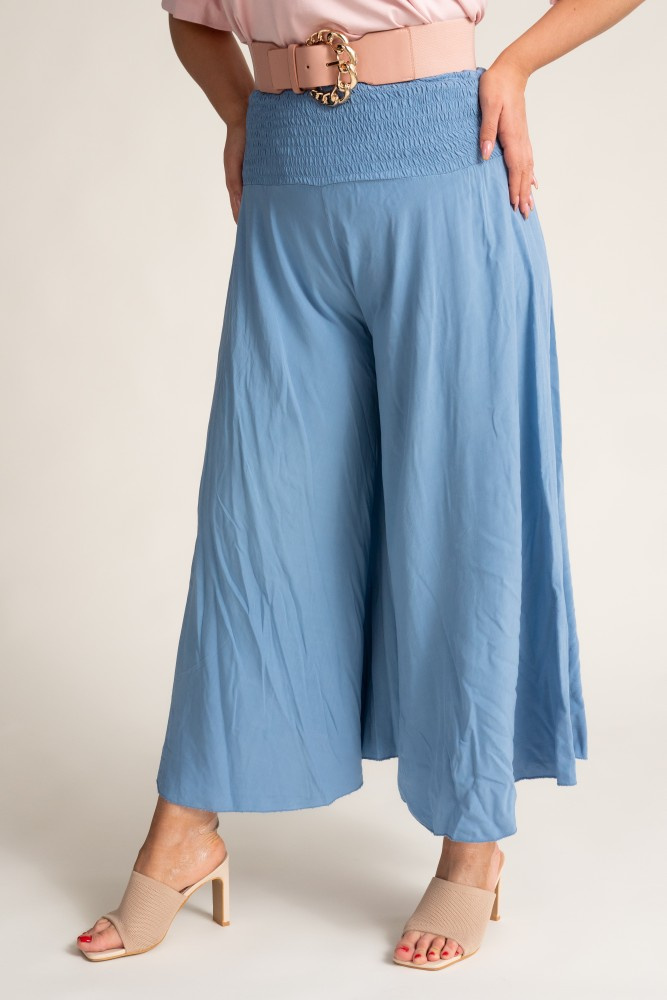 Blue Wide-Legged Trousers QUENTO