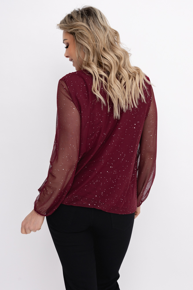  Czarna Bluzka siateczkowa BISKIO