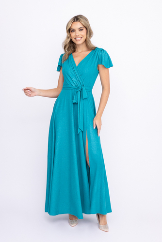 Turquoise Glitter Dress