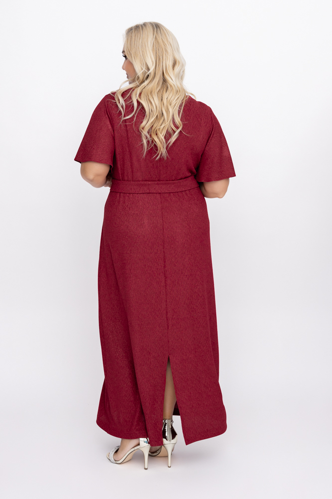  Robe longue chatoyante marron