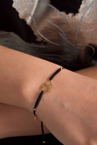  Gold Steel Bracelet on PODI String
