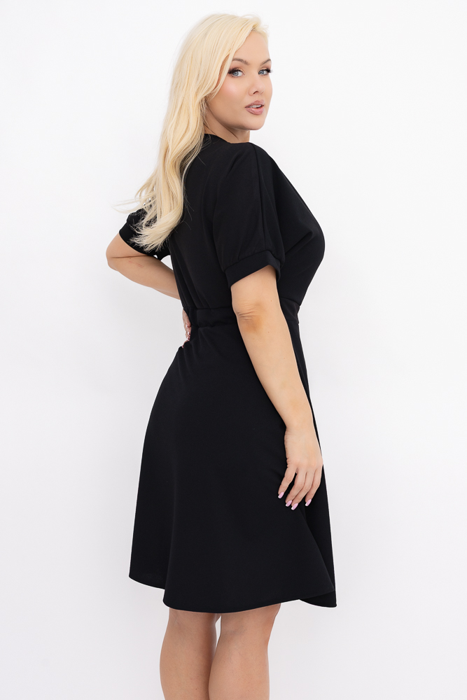  Czarna Sukienka z wiązaniem