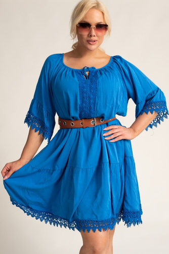 Cornflower Embroidered Dress by MEGIO
