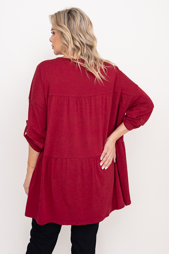 Maroon Asymmetrical Tunic