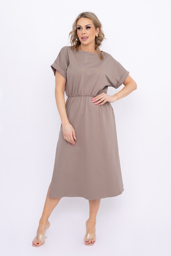 Ciemnobeżowa Sukienka MARISTA
