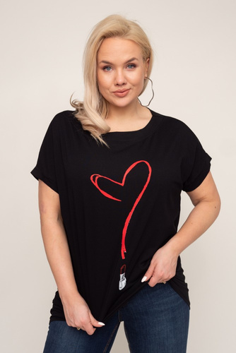 Czarna Bluzka LIPSTI