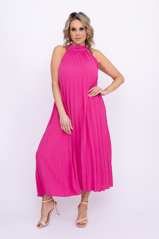 Fuksjowa Sukienka plisowana JAKARTA