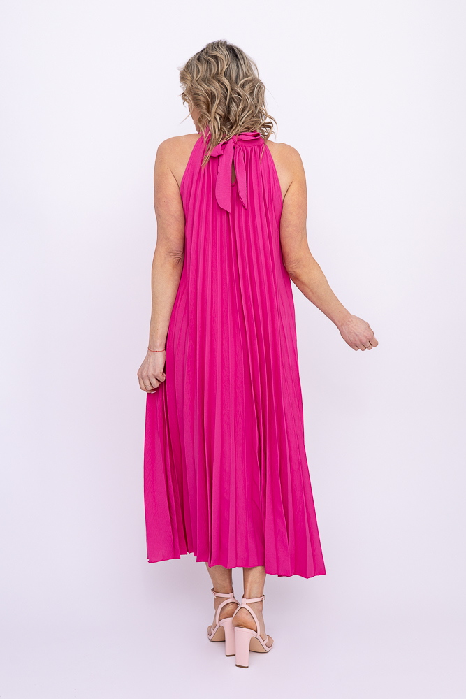  Fuksjowa Sukienka plisowana JAKARTA