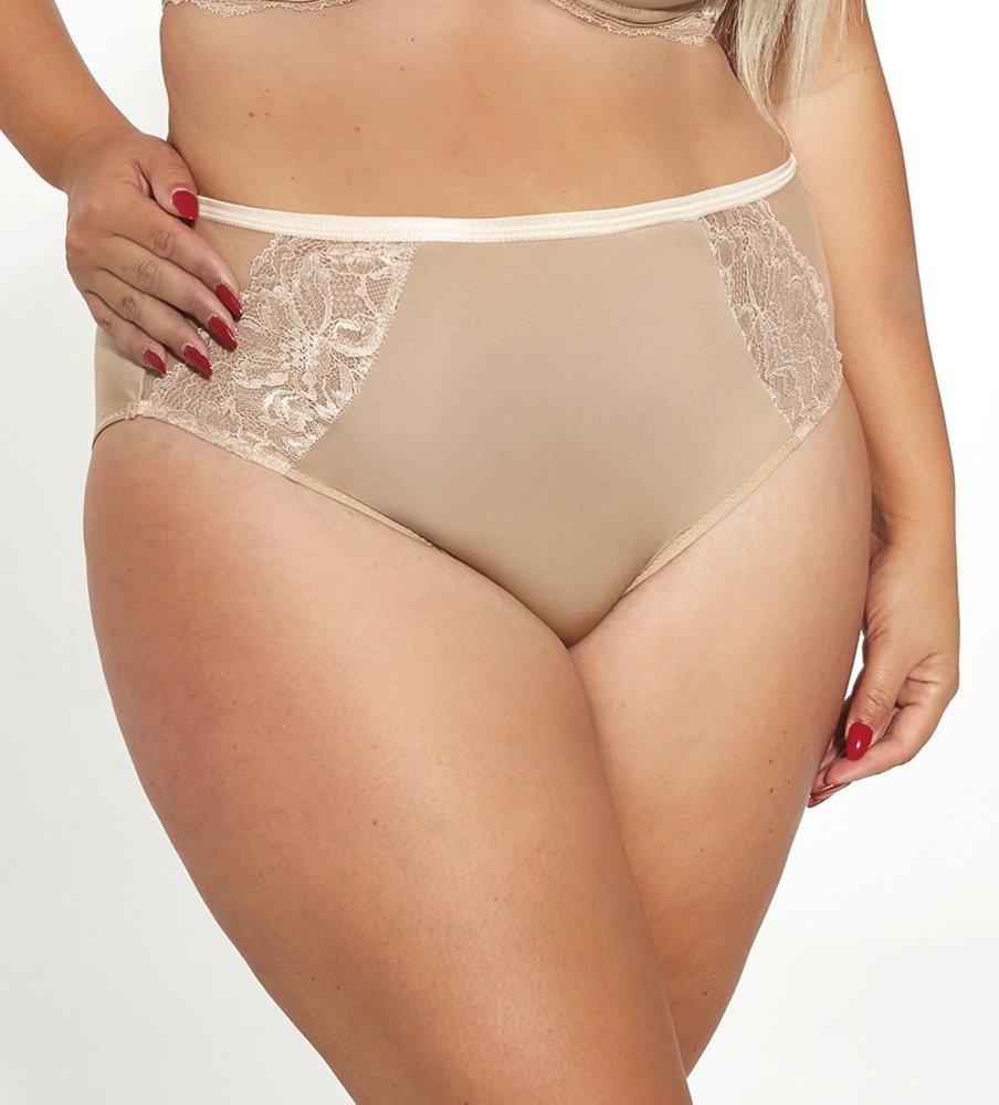 Slip taille haute beige