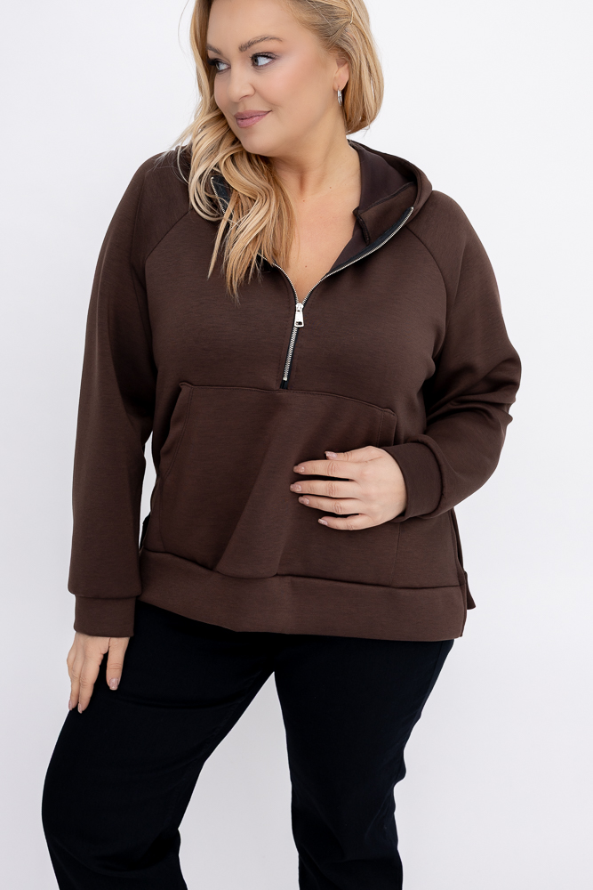 Czekoladowa Bluza z kapturem