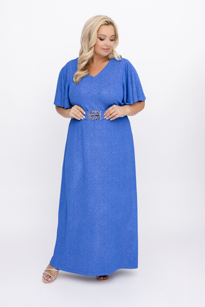  Maxivestido azul brillante