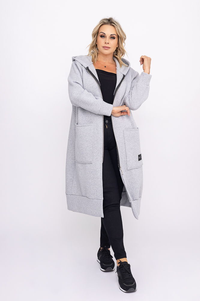 Szara Bluza ocieplana